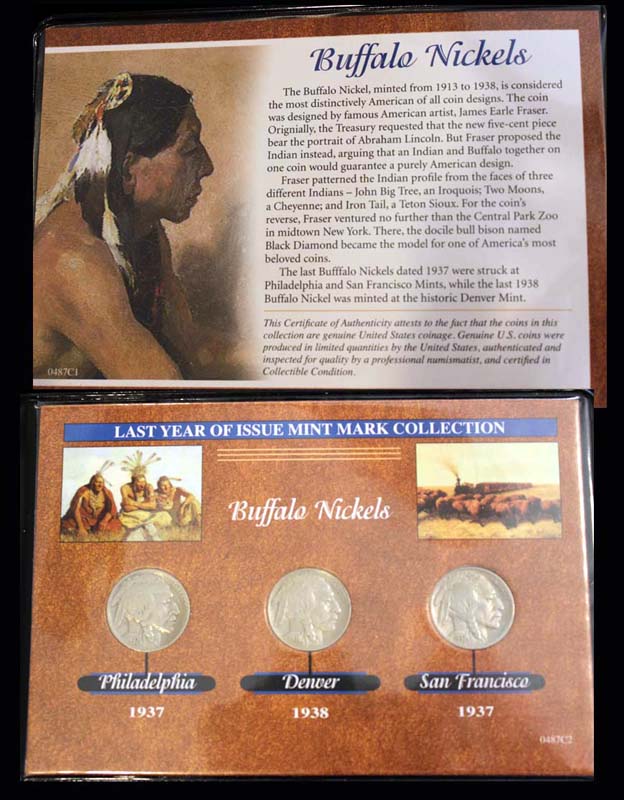 Last Year of Issue Series, Buffalo Nickle, 1937/1938